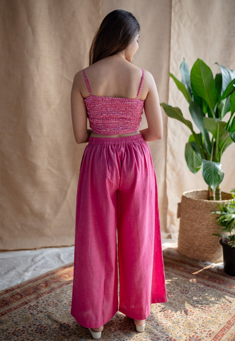 Yafit Slub Cotton Wide Leg Pant