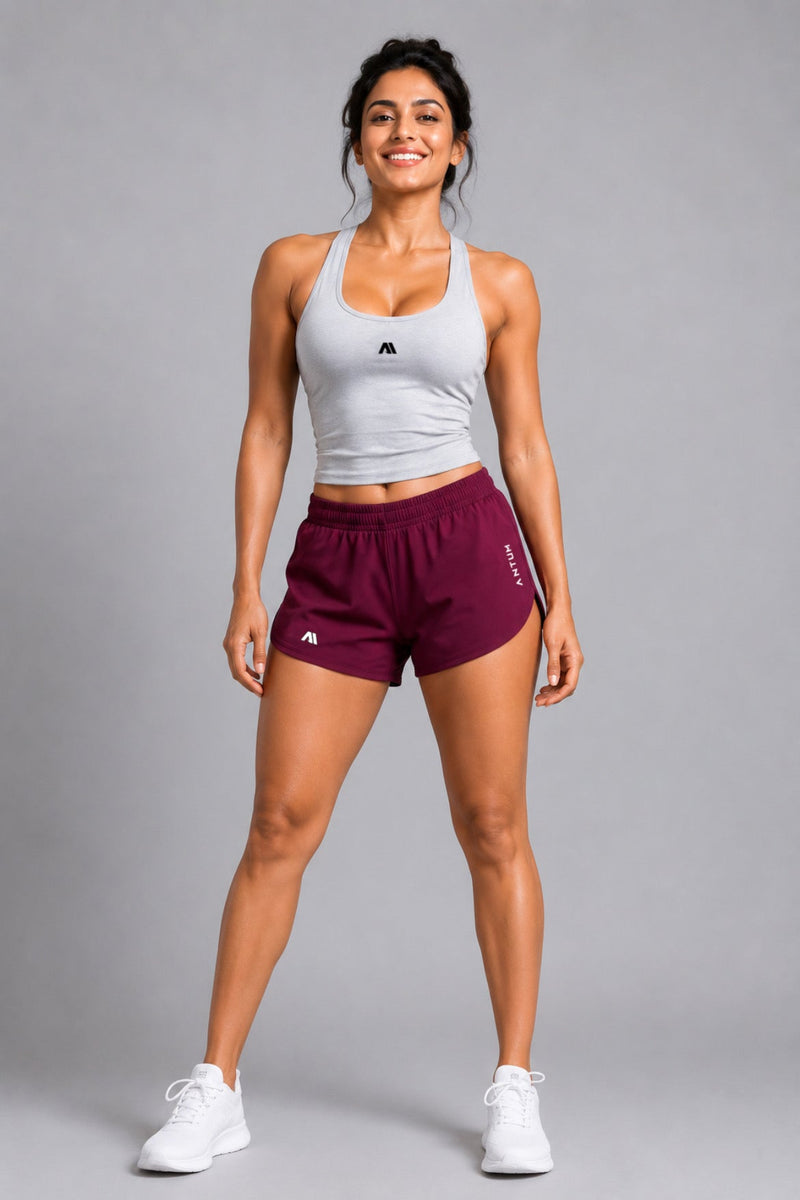 Wine Colour Dryfit Shorts