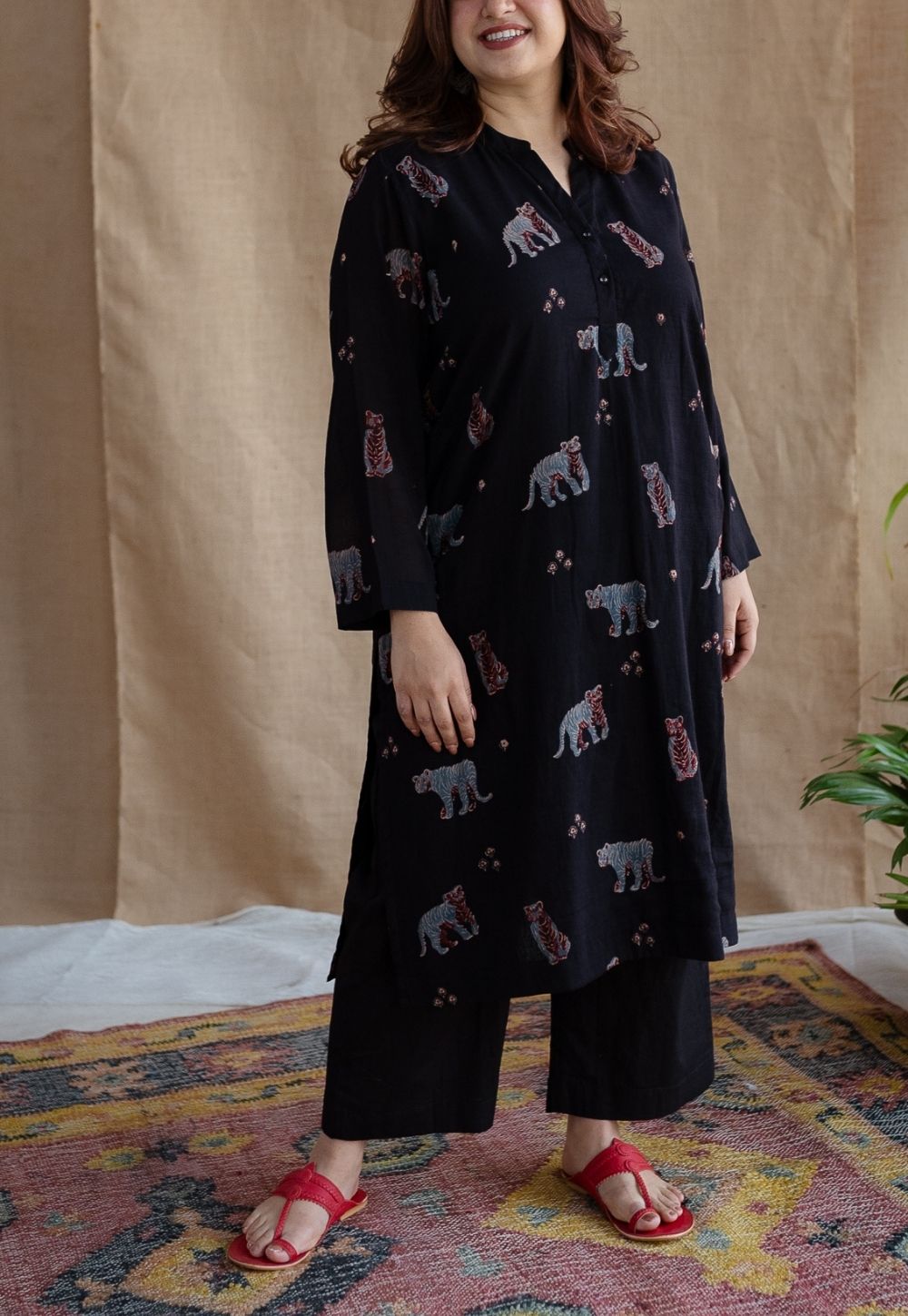 Kanha Bagh Ajrakh MulMul Cotton Kurta