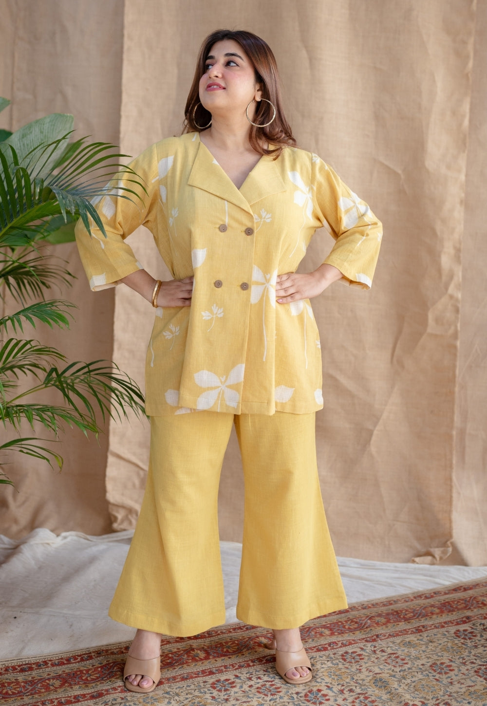 Zuelia Dabu Slub Cotton Co-ord Set