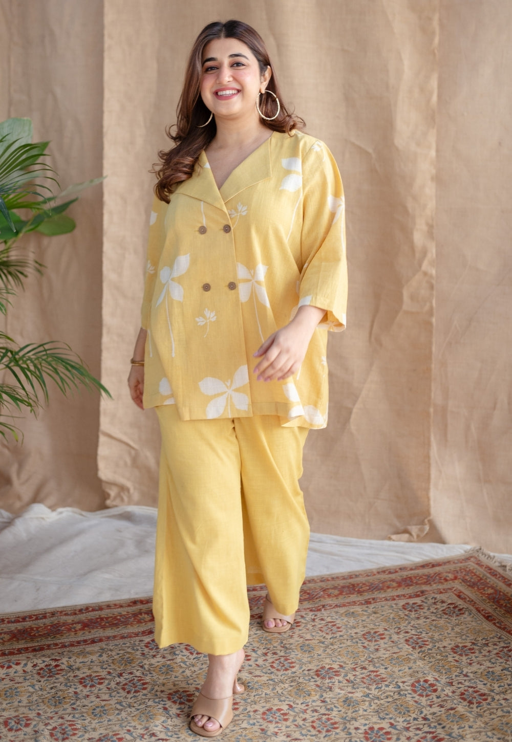 Zuelia Dabu Slub Cotton Co-ord Set