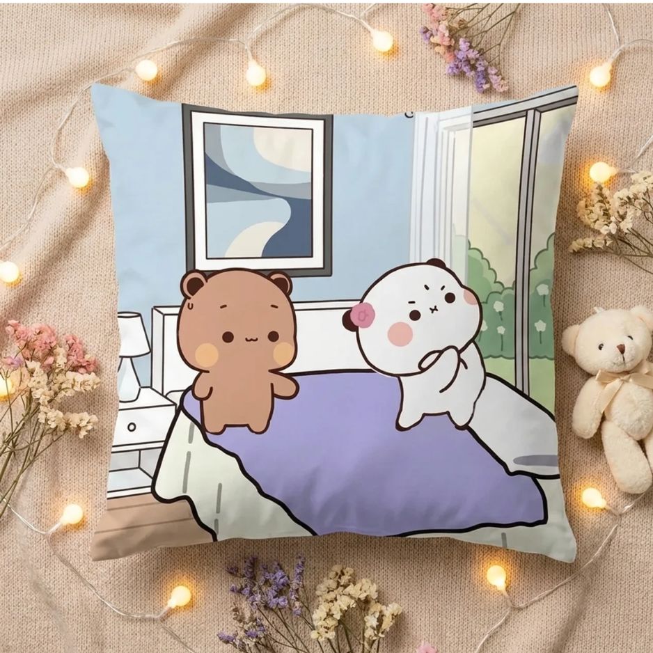 Cozy Bedroom Bears Cushion Cover C8