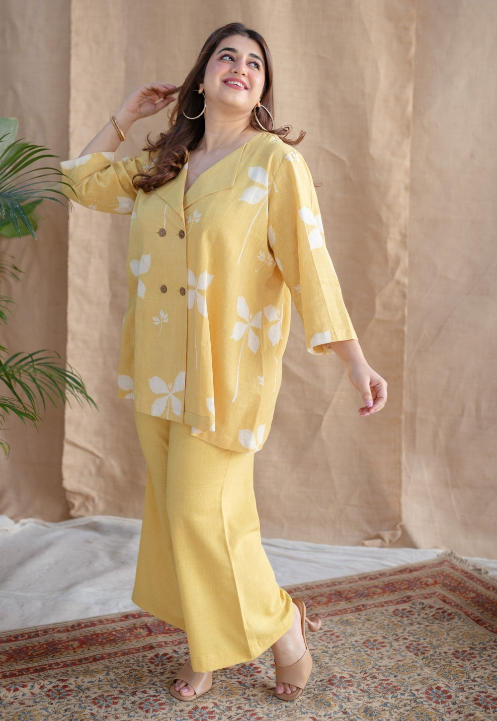 Zuelia Dabu Slub Cotton Co-ord Set