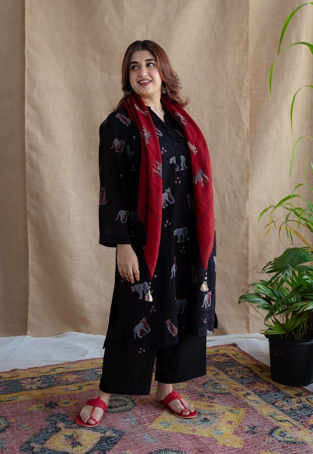 Kanha Bagh Ajrakh MulMul Cotton Kurta