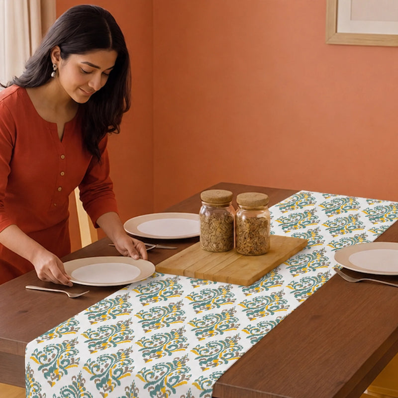 Imprimer Ikat - Printed Table Runner (Yellow)-4