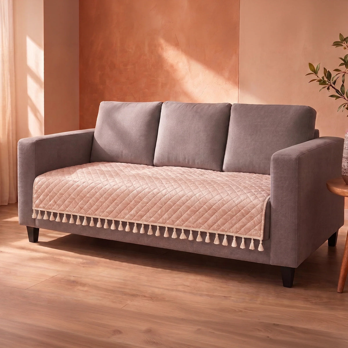 Opaline Drift - Printed Sofa Cover (Pink)-3