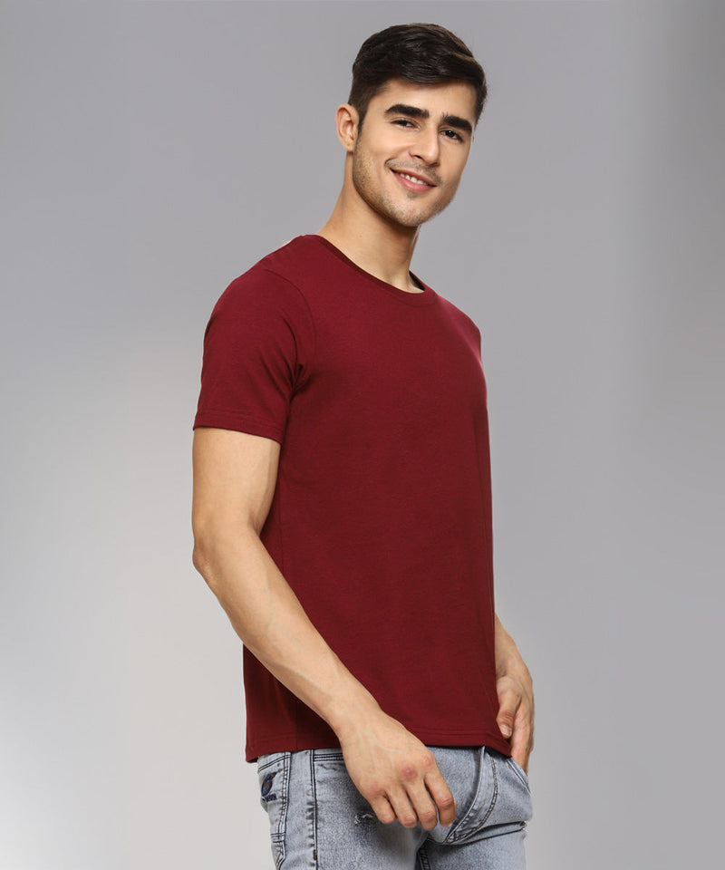 Naturefab Men's Organic Bamboo Tshirt Maroon-3