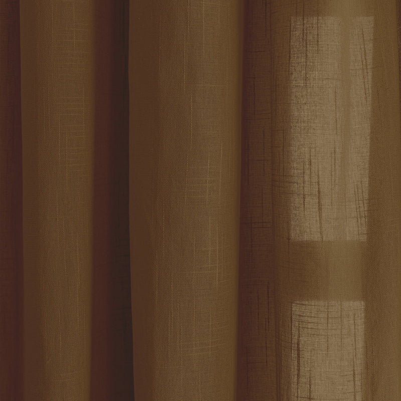 Fort Absolute - Twist Tab Top Sheer Curtain (Dark Brown)-4