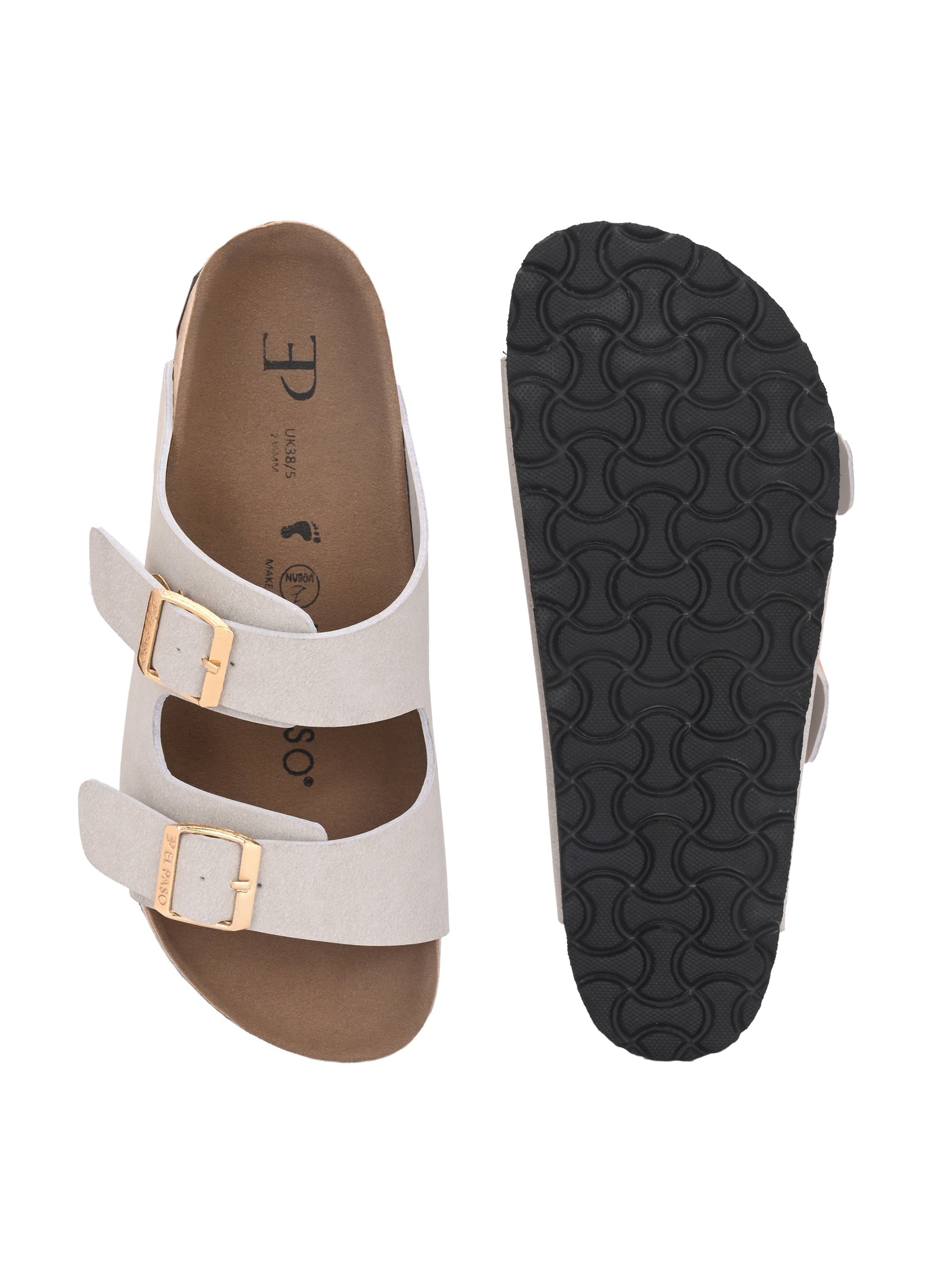 Luxurious Camel Leather Double-Strap Sandal For Women-20