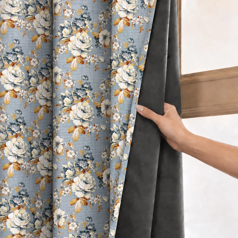 Imprimer Abstract - Digital Printed Blackout Curtain (Delicate Bloom)-3