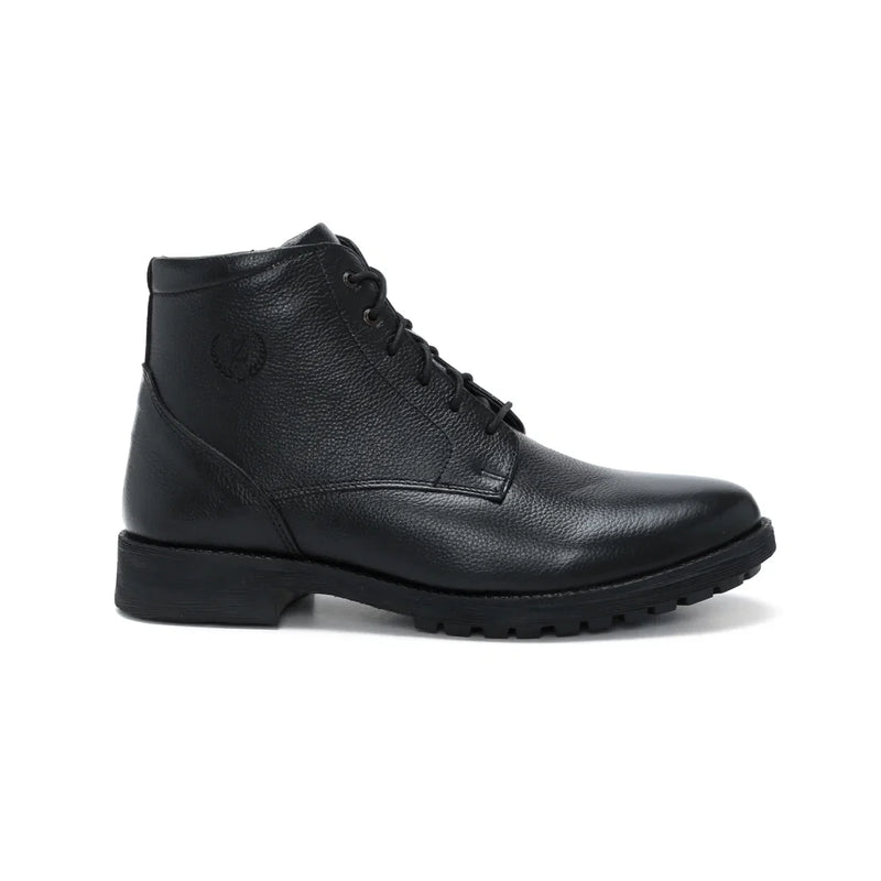High Ankle Leather Zipper Boots for Men - 3572