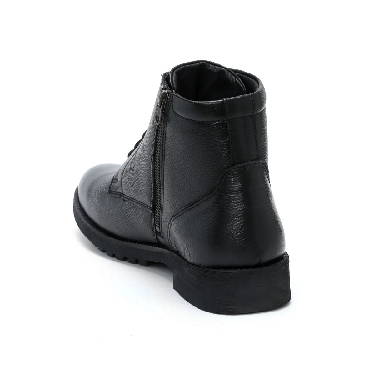 High Ankle Leather Zipper Boots for Men - 3572