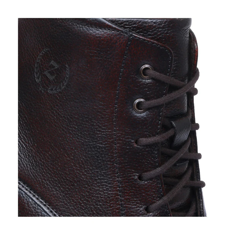 High Ankle Leather Zipper Boots for Men - 3572