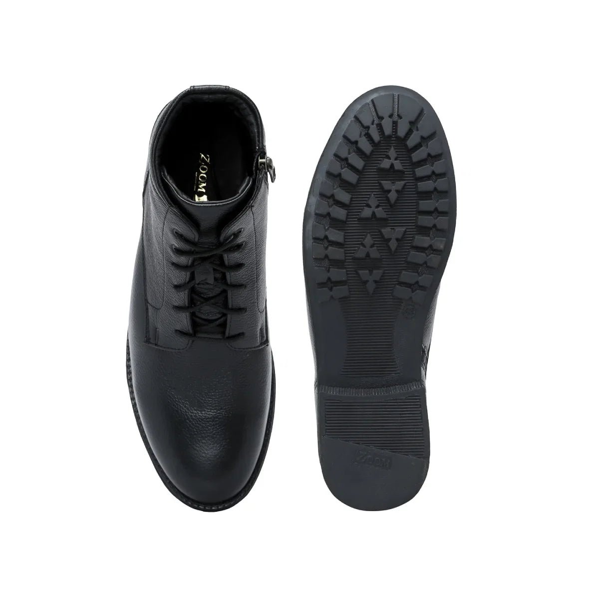High Ankle Leather Zipper Boots for Men - 3572