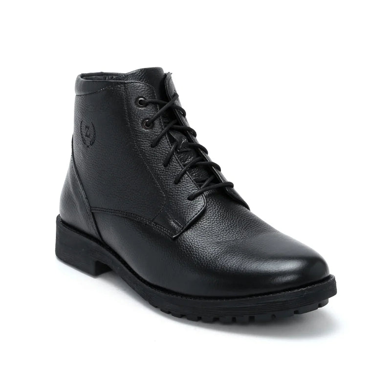 High Ankle Leather Zipper Boots for Men - 3572