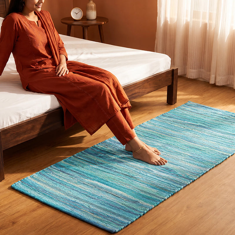 Earthology Harmony - Recycled Runner Rug (Turquoise)-4