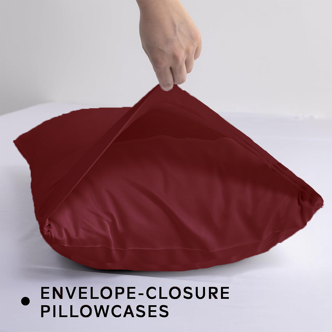 Fort Mellow - Solid Duvet Cover (Maroon)-3