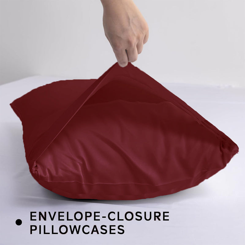 Fort Mellow - Solid Duvet Cover (Maroon)-3