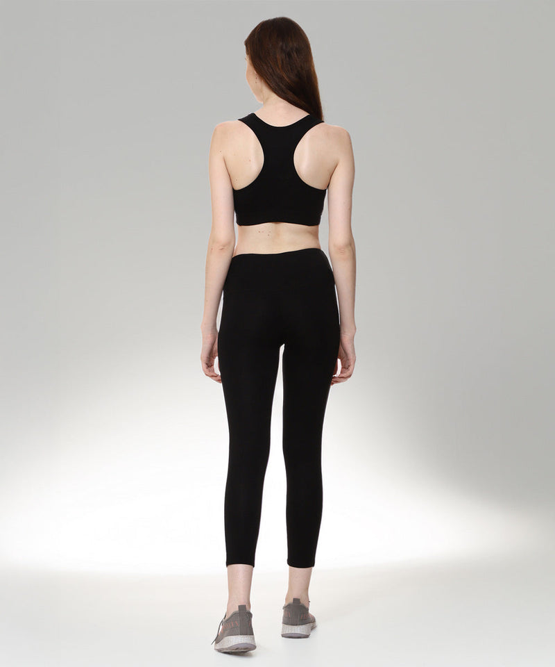 Naturefab Women's Bamboo Sports Bra Black-4