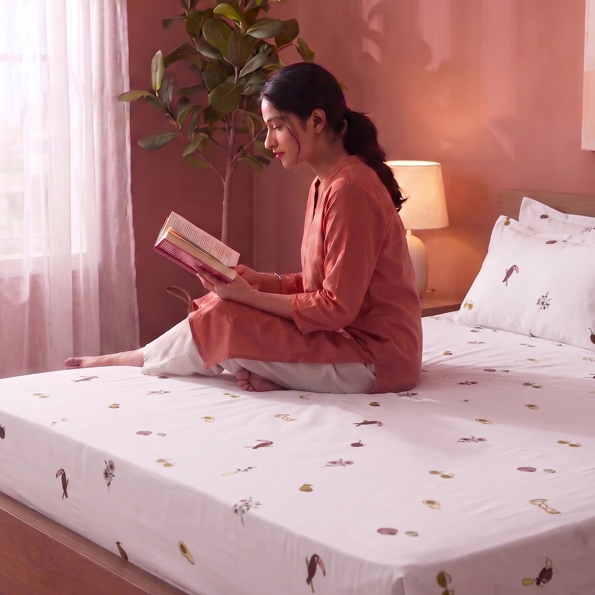 Imprimer Medley - Cartoon Printed Fitted Bedsheet (Multicolor)-4