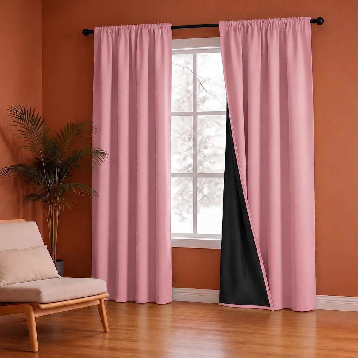 Fort Essential - Black Backing Blackout Curtain-4