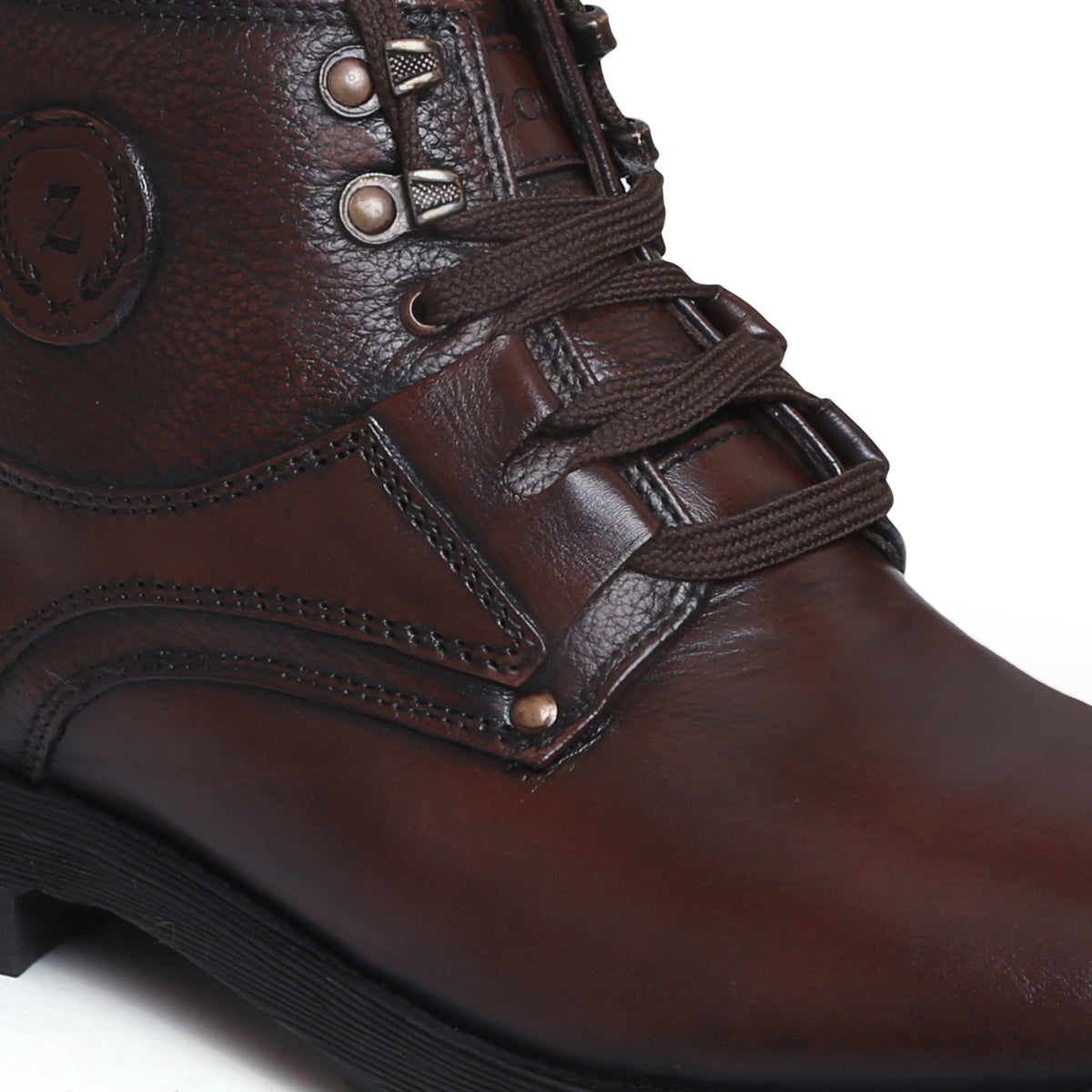 Men's Leather Ankle Boots – Burnished S-3581 | Zoom Shoes