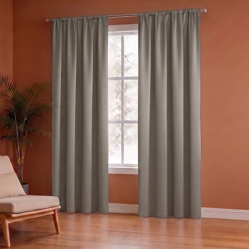Fort Essential - Rod Pocket Blackout Curtain (English Grey)-4