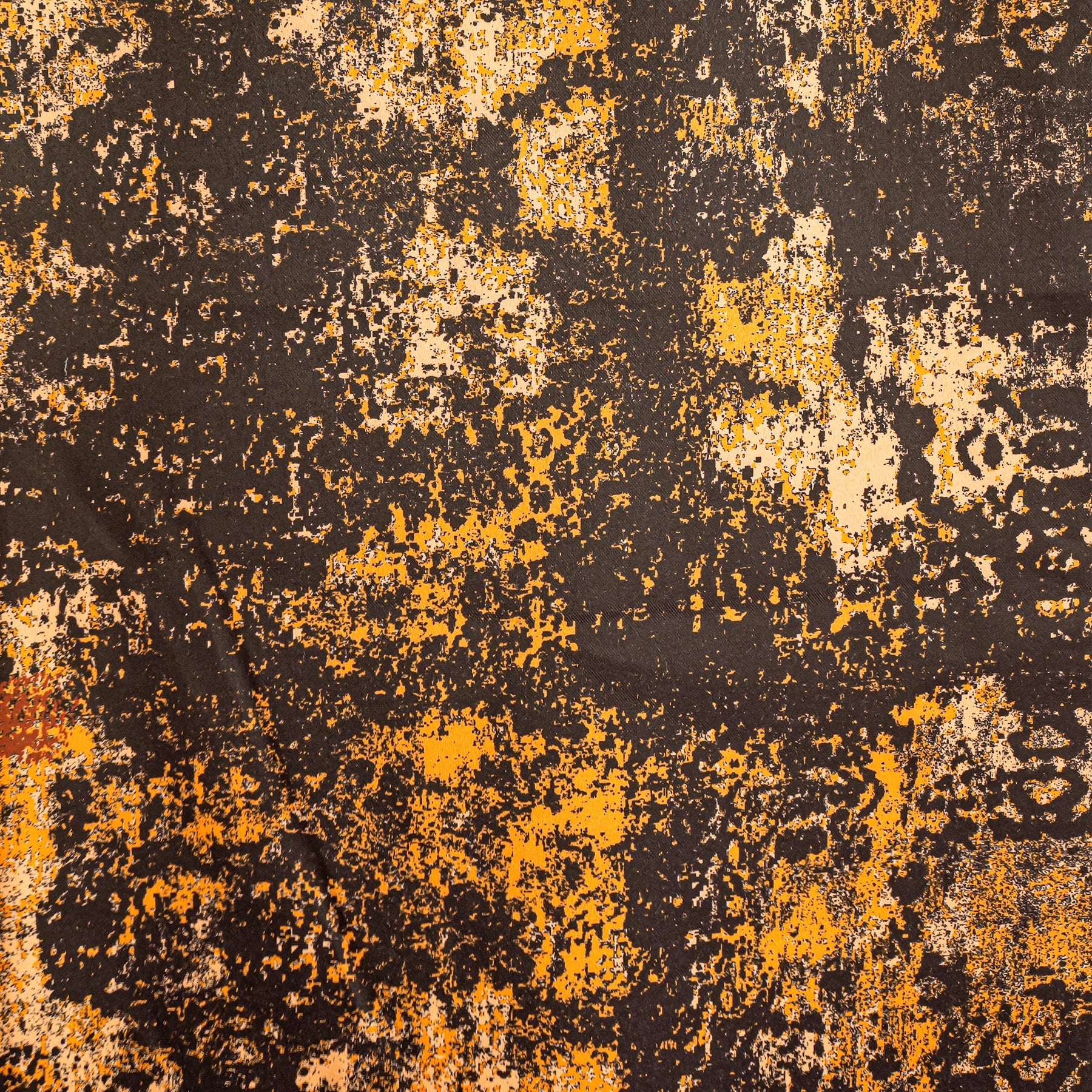 Imprimer Abstract - Rod Pocket DP Blackout Curtain (Black & Mustard)-4