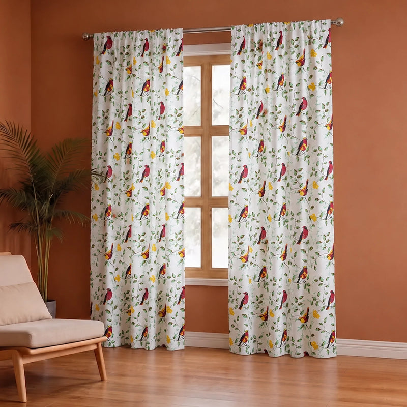 Multicolor Little Wings Rod Pocket Duck Curtain-4