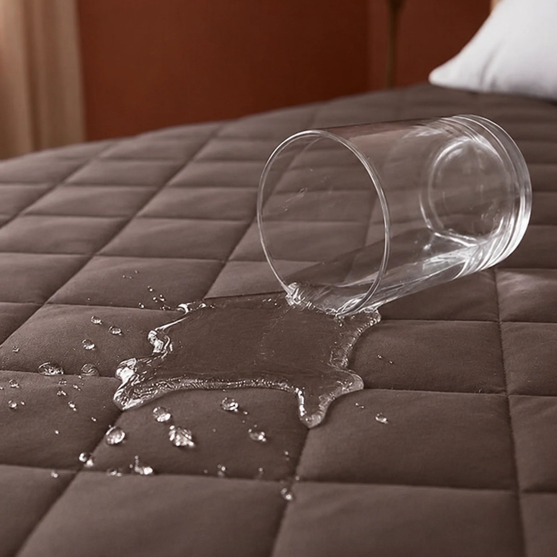 Ombre - Pure Shield Quilted Mattress Protector (Brown)-4