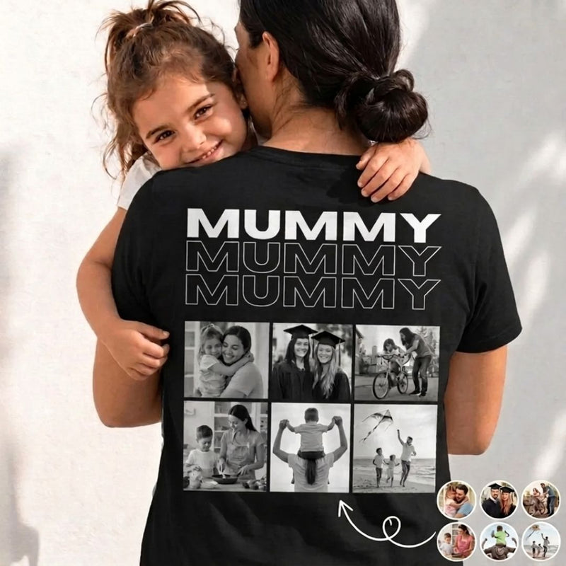 Personalized Photo Collage T-Shirt – Papa, Daddy, Mummy or Any Name-8