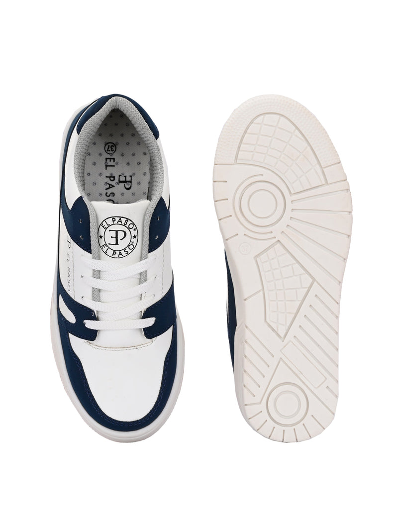 EL PASO Faux Leather Casual Shoes Lace Up Sneakers For Women-15