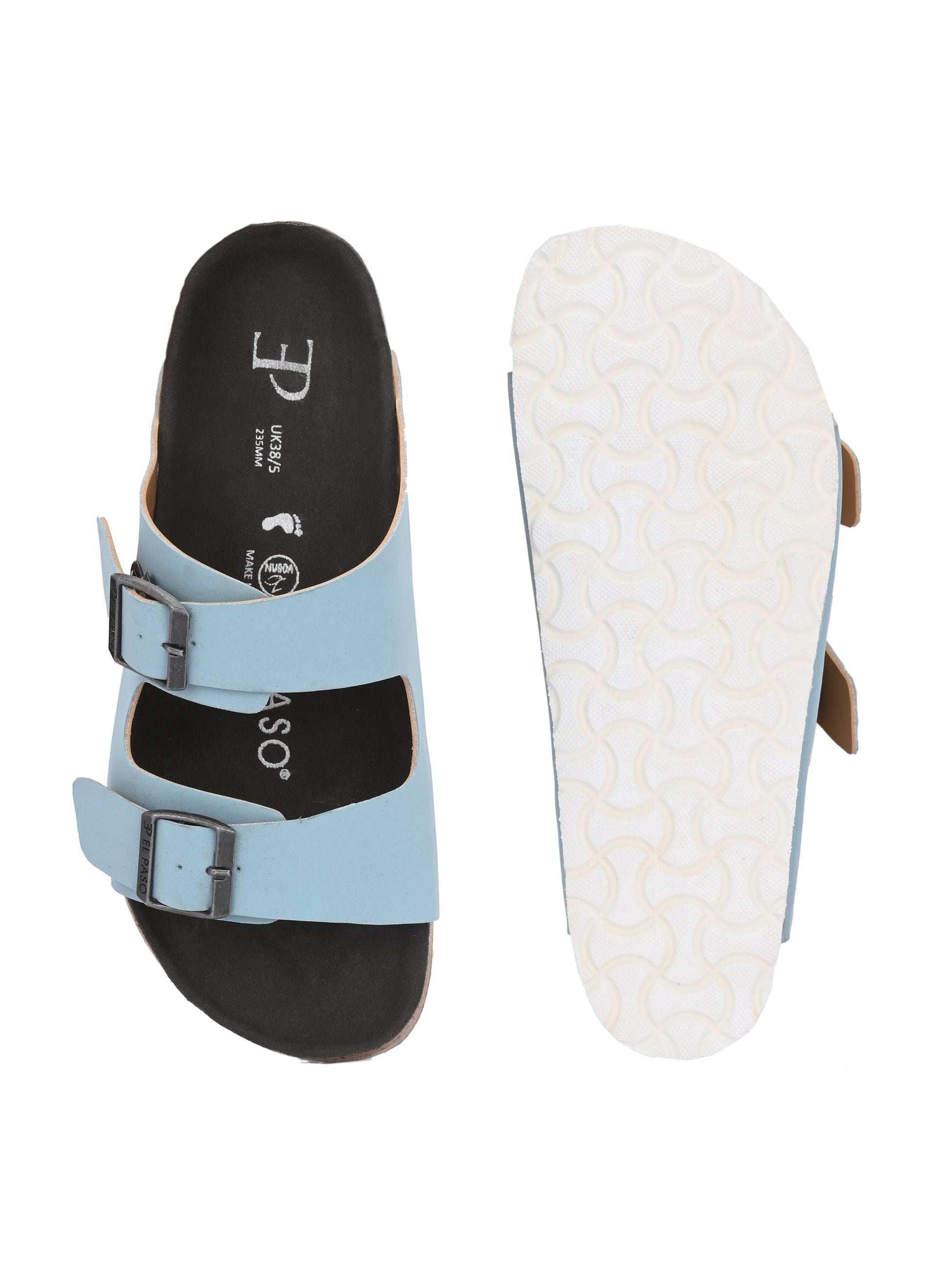 Luxurious Camel Leather Double-Strap Sandal For Women-55