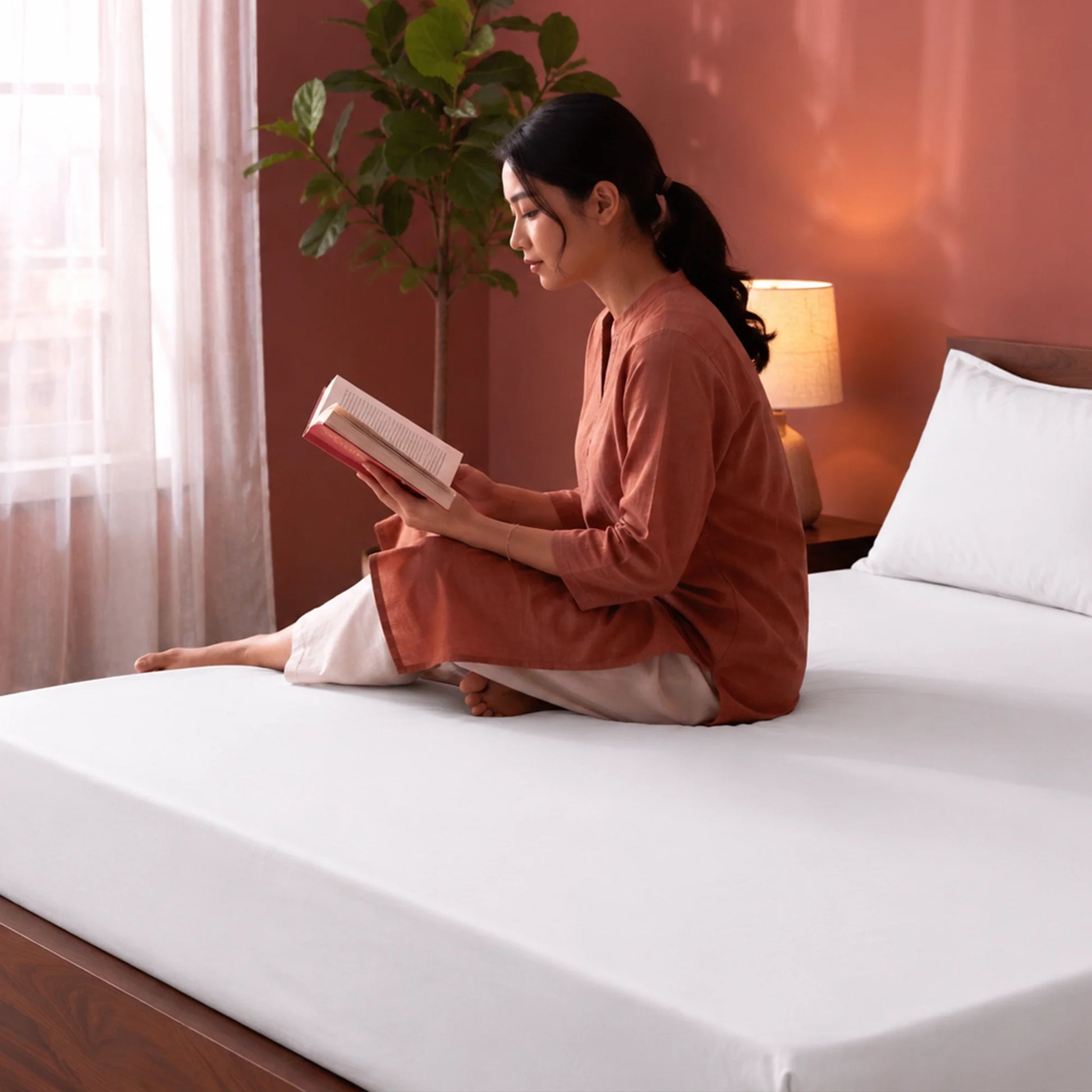 Fort Sublime - Solid Fitted Bedsheet (White)-4