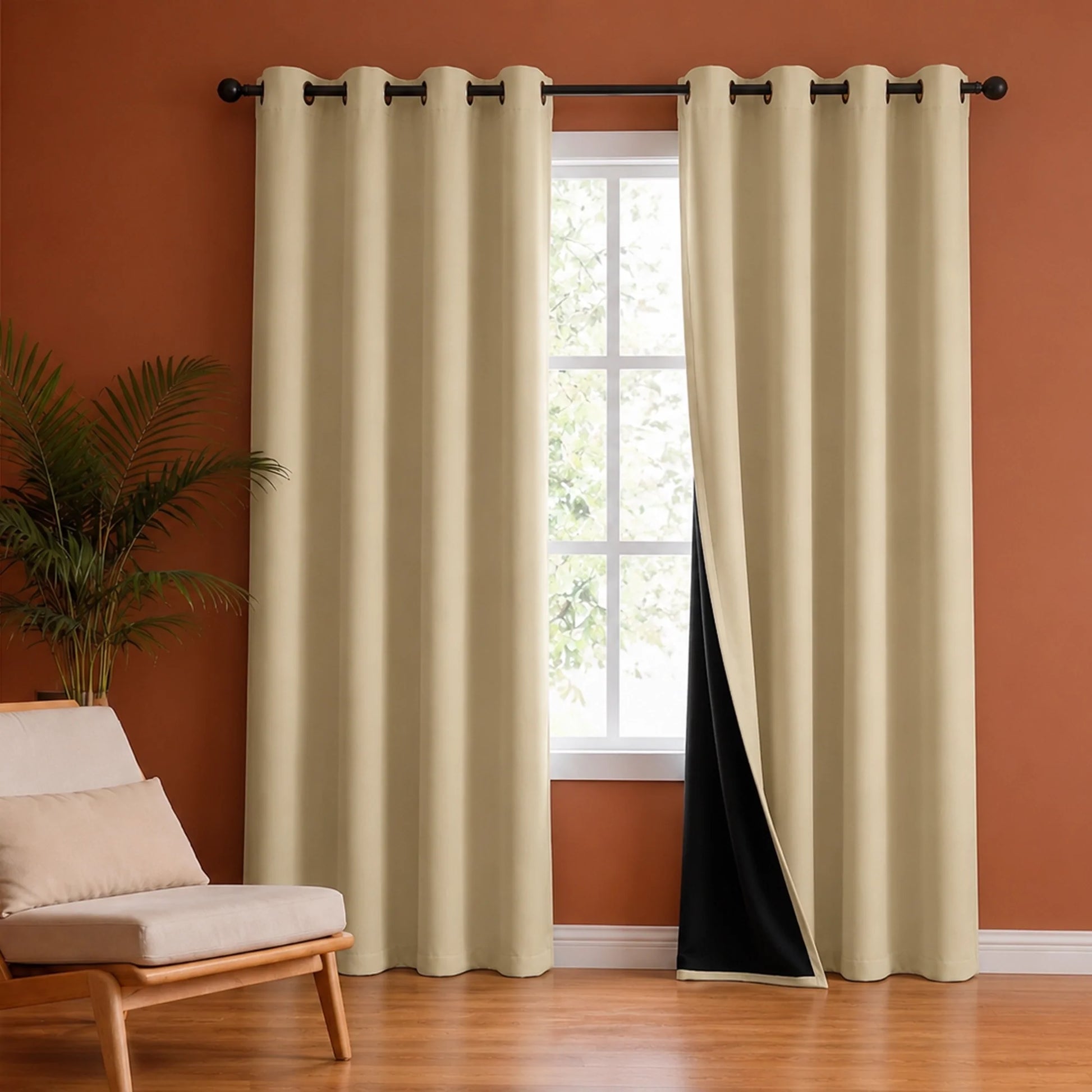 Fort Essential - Black Backing Blackout Curtain-4