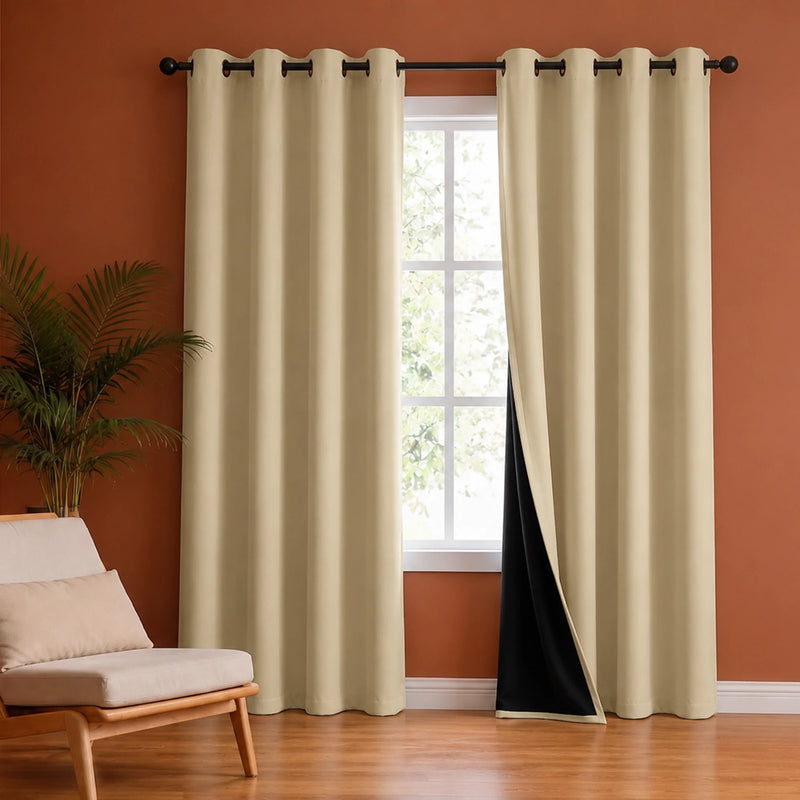 Fort Essential - Black Backing Blackout Curtain-4
