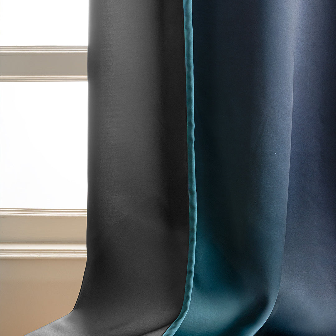 Blackout Ombre Curtain (Turquoise & Blue)-4