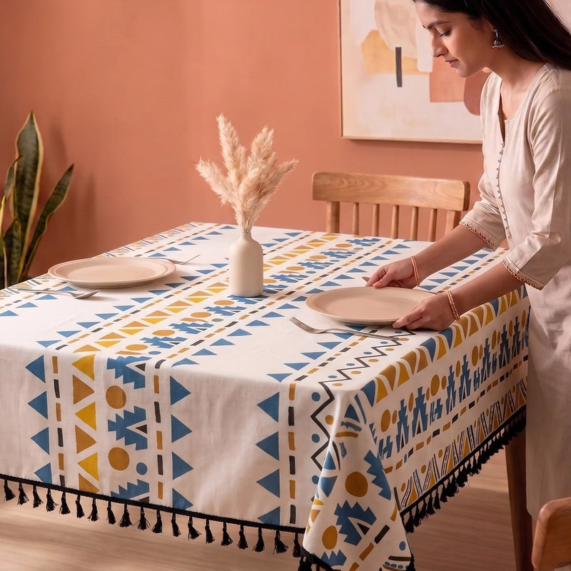 Imprimer Handpicked Santo - Table Cover (Blue)-5