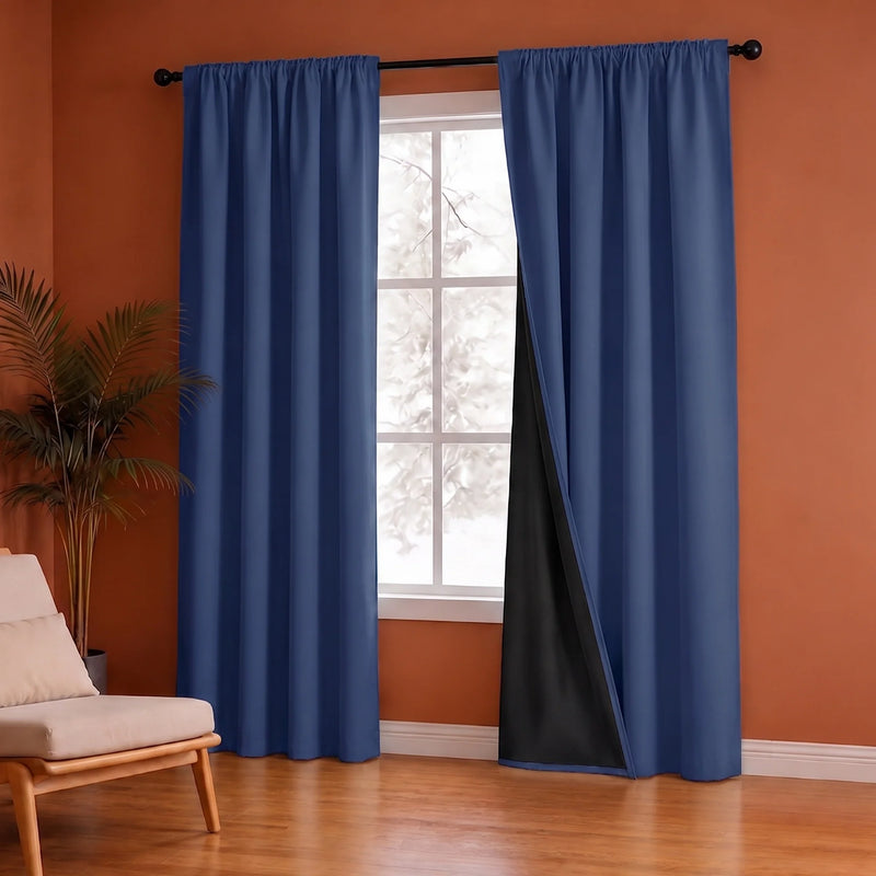 Fort Essential - Black Backing Blackout Curtain-4