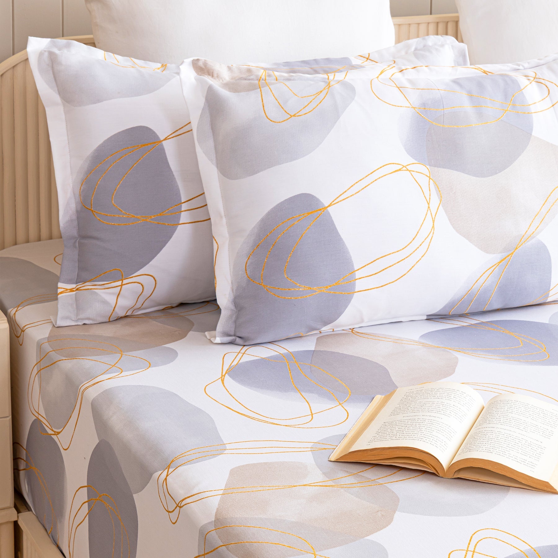 Imprimer Spheres of Serenity - Printed Fitted Bedsheet-4