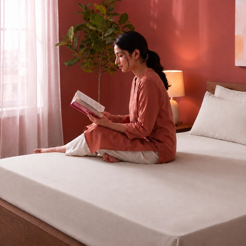 Fort Sublime - Solid Fitted Bedsheet (Light Grey)-4