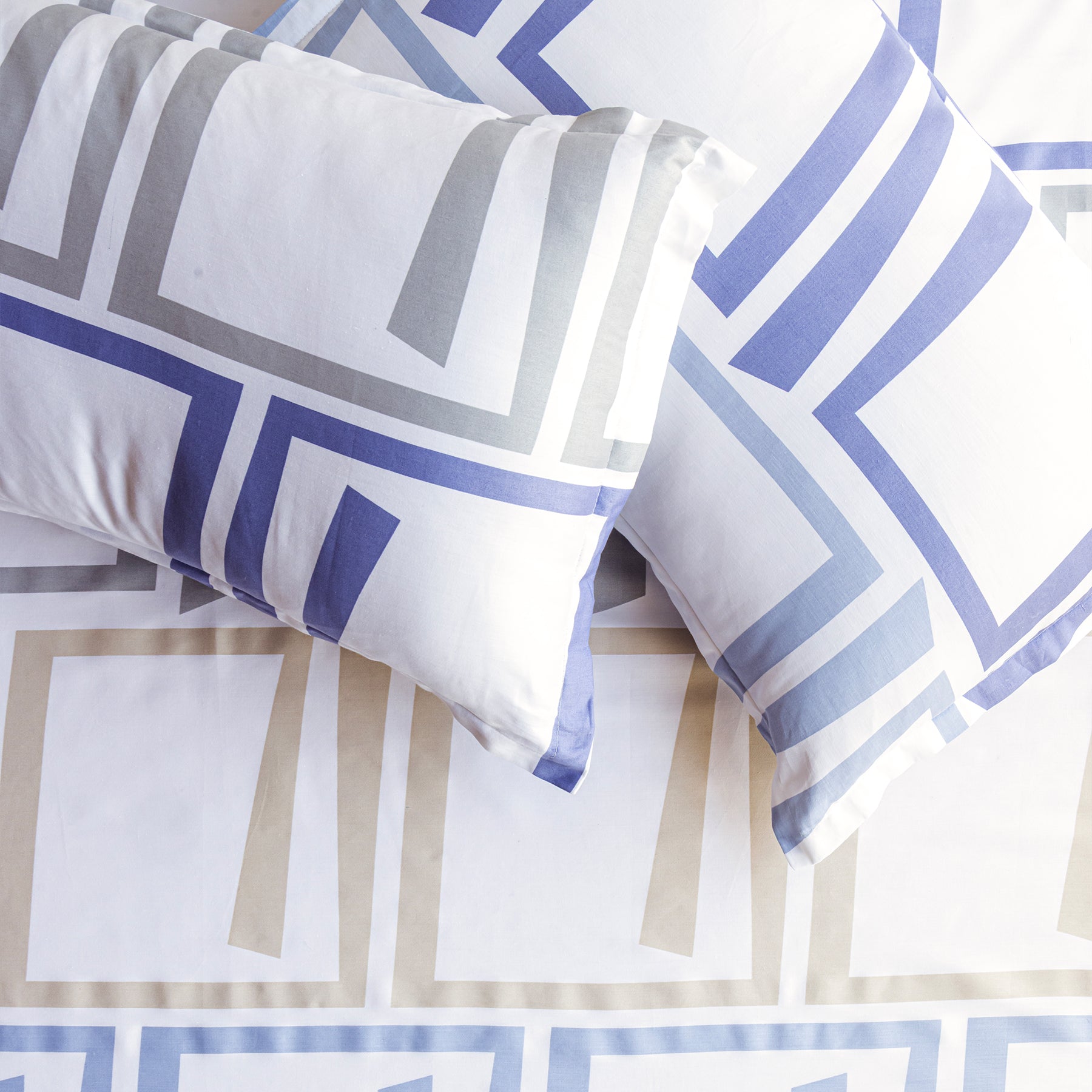 Imprimer Modern Maze - Printed Bedsheet (Multicolor)-3