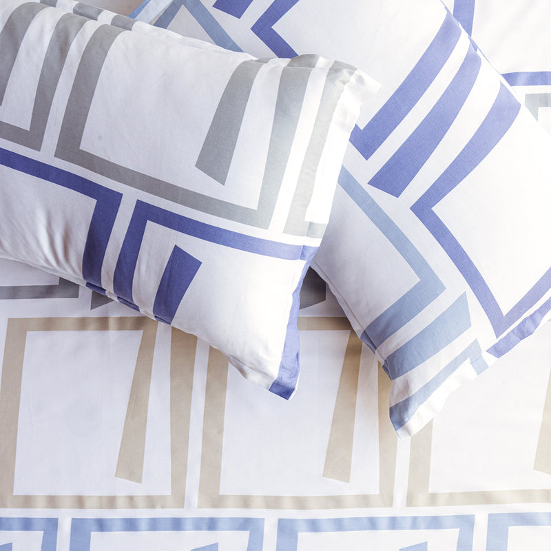 Imprimer Modern Maze - Printed Bedsheet (Multicolor)-3