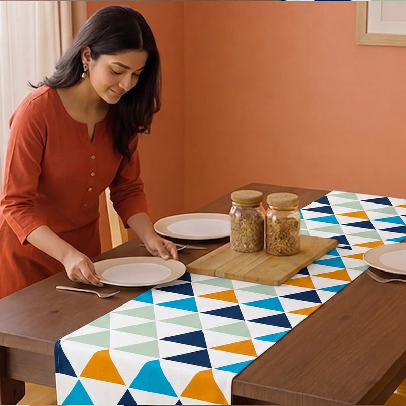 Imprimer Diamond - Printed Table Runner (Multicolor)-4
