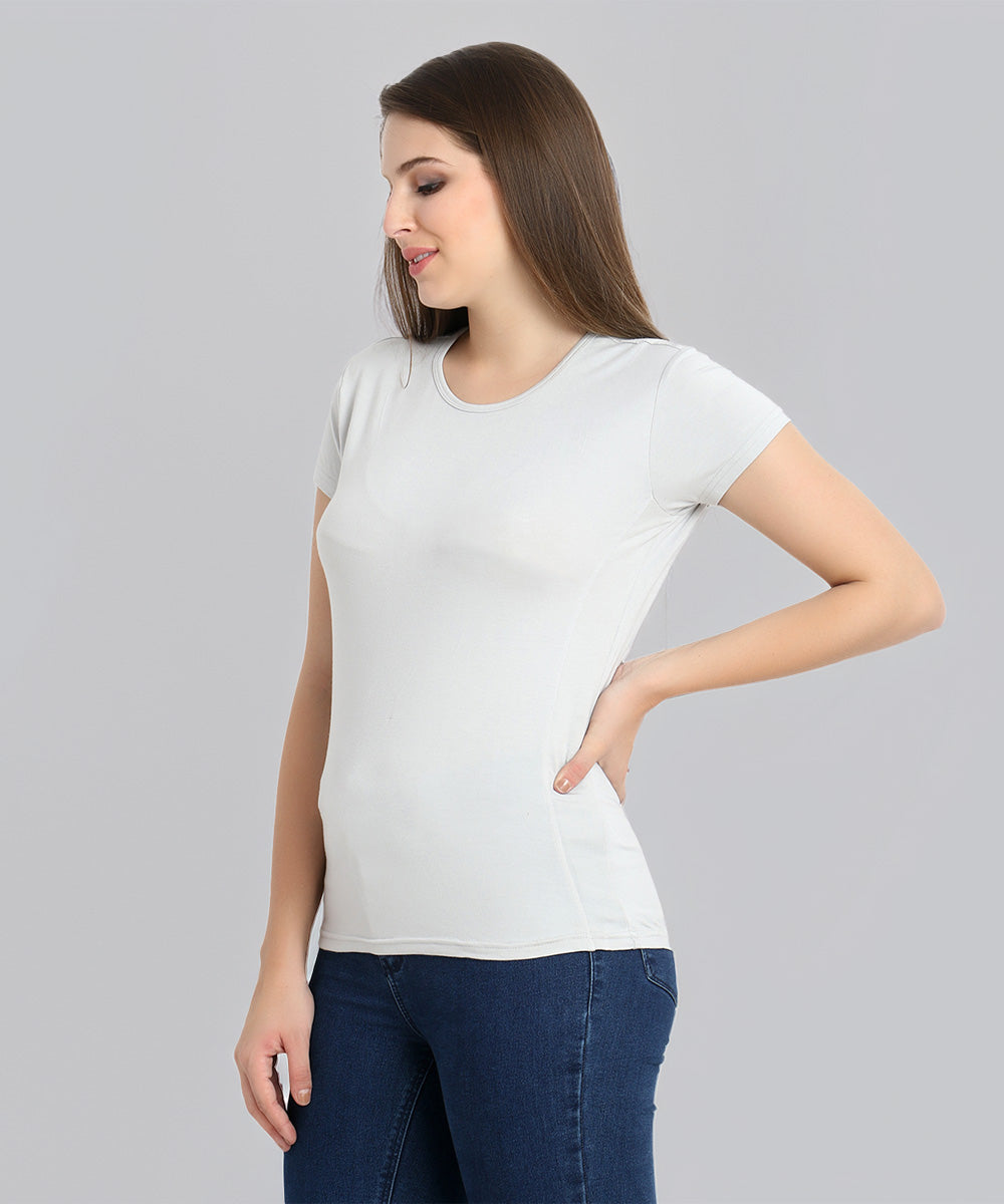 Naturefab Women's Organic Bamboo Tshirt Grey-2