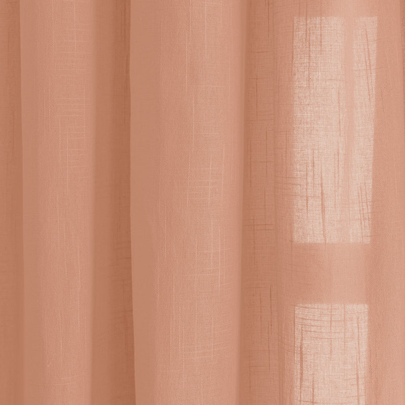 Fort Absolute - Twist Tab Top Sheer Curtain (Peach)-4