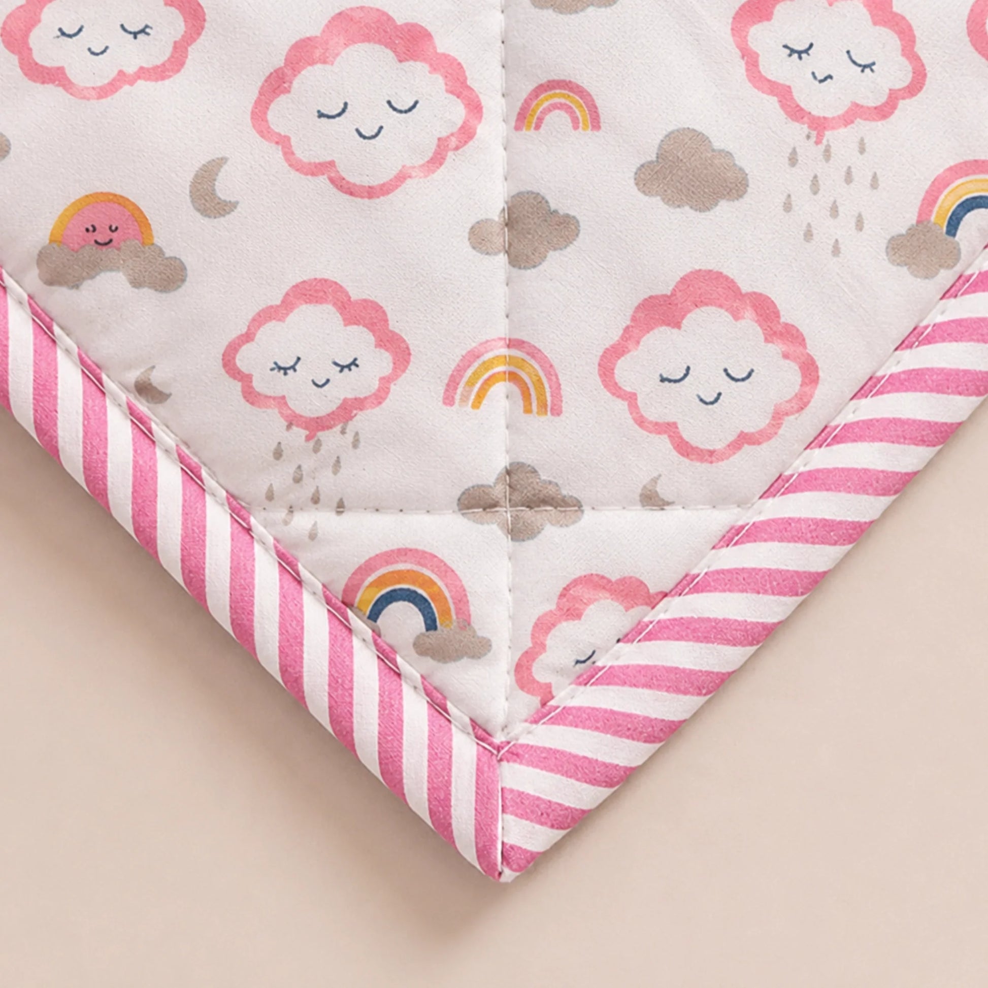 Baby Pink Cloudnine - Printed Baby Blanket-4