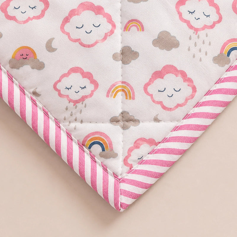 Baby Pink Cloudnine - Printed Baby Blanket-4