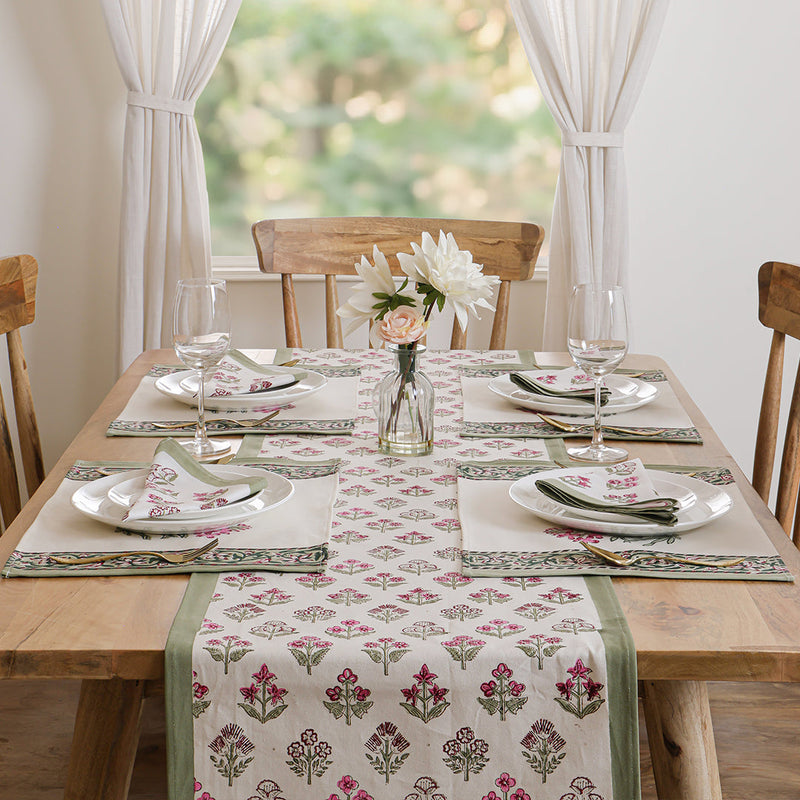 Wild Peony Table Runner with 6 Napkins & 6 Placemats-3