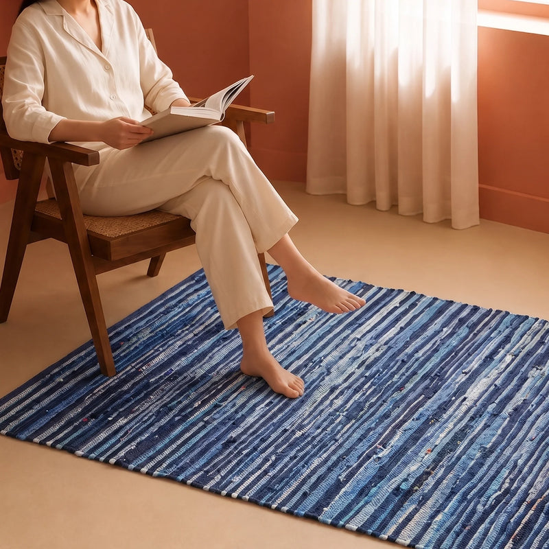 Earthology Harmony - Recycled Rug (Navy Blue)-4